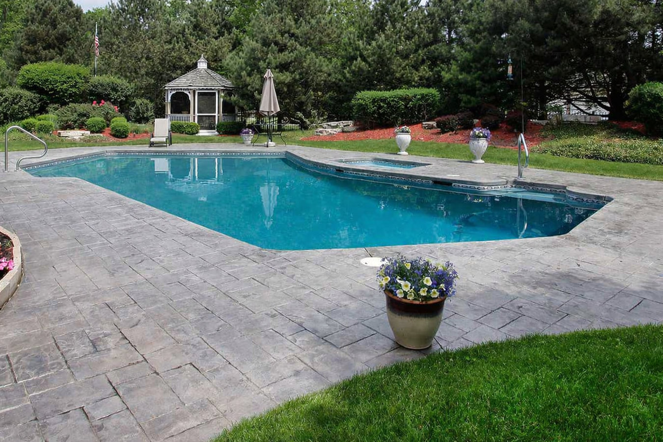 Concrete pool decks in Bloomington, IL